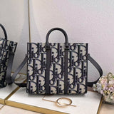East-West Tote Bag Beige and Maxi DR Oblique Jacquard
