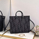 East-West Tote Bag Beige and Maxi DR Oblique Jacquard