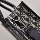 East-West Tote Bag Beige and Maxi DR Oblique Jacquard