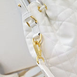 Small DR Caro Bucket Bag Powder Macrocannage Lambskin