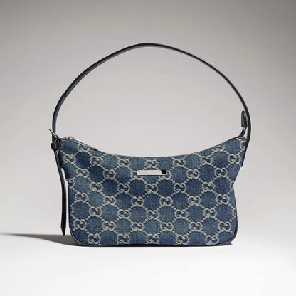 2026 Small Underarm Bag/Shoulder Bag (Dark Blue GG Denim) 874743 FAF8V 4042