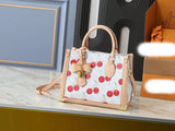 x Takashi Murakami OnTheGo PM (White Monogram Cerises / Cherry)  M13269