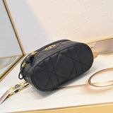 Caro Mini Vanity Case Black Macrocannage Lambskin