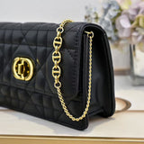 Caro Pouch with Chain Supple Cannage Lambskin