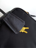 Re-Nylon and Leather Small Top-Handle Bag with Padlock 1BB133_2C8Q_F0002_V_ODO