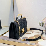 Medium DR Ange Bag Black Macrocannage Lambskin M9402UBAX_M900