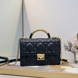 Medium DR Ange Bag Black Macrocannage Lambskin M9402UBAX_M900