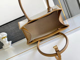 Medium Linen-Blend and Leather Tote Bag 1BG572_2HJA_F0KFZ_V_OOZ