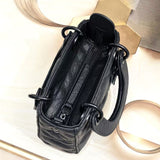 Mini Lady DR Bag Black Ultramatte Cannage Calfskin M0505SLOI_M989