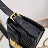 Miss DR Flap Bag Black Quilted Calfskin with Miss DR Allover Motif M2610UBOS_M900