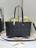 Medium DR Toujours Bag Black Macrocannage Calfskin M2610UBAX_M900