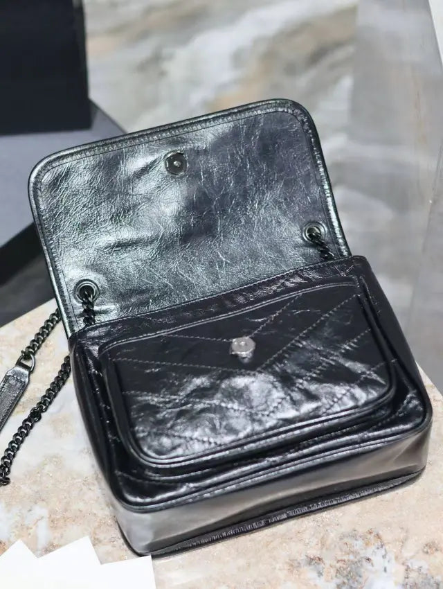 Niki Baby in Crinkled Vintage Leather 