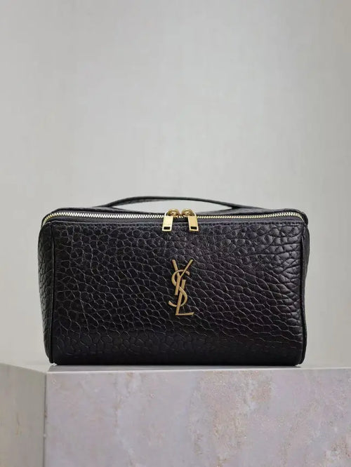 black elephant print Gaby cosmetics bag