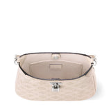 All Around PM Tote Bag with Openwork Monogram Pattern, Pebble Gray Mahina Calfskin| M27459
