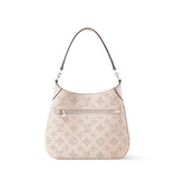 All Around PM Tote Bag with Openwork Monogram Pattern, Pebble Gray Mahina Calfskin| M27459