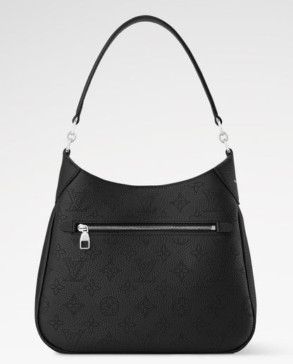 All Around PM Tote Bag with Openwork Monogram Pattern, Pebble Gray Mahina Calfskin |M28306