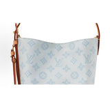 2026 All In BB Bucket Bag in Messenger Blue, crafted from coated canvas with natural cowhide trim M27529