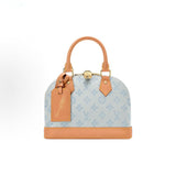 2026 Alma PM Handbag Glacier Blue  Monogram-coated canvas with calfskin trim M27526