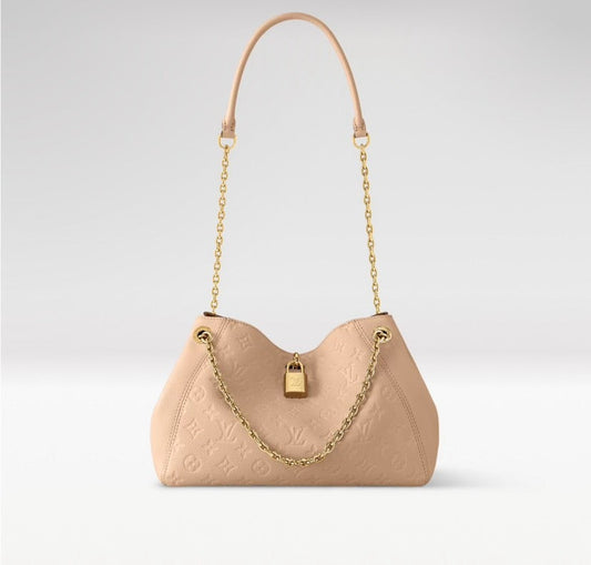 2026 Anytime PM Handbag in Dune Monogram Empreinte Embossed Leather M14659