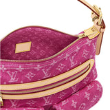 2026 Baggy PM Handbag in Pink Monogram Jacquard Denim M28266