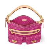 2026 Baggy PM Handbag in Pink Monogram Jacquard Denim M28266