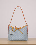 2026 CarryAll PM Handbag, Blue Monogram Denim M11462