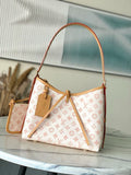 CarryAll MM (Medium) Handbag in Linen Monogram Origine Lin Coated Canvas |M27948