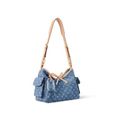 2026 Carryall Cargo PM Handbag in Dark Blue Denim M28287