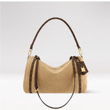 2026 Express MM Handbag in Hazelnut Brown Soft Suede M26358