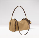 2026 Express MM Handbag in Hazelnut Brown Soft Suede M26358