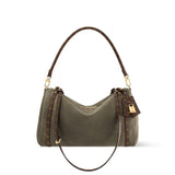 2026 Express MM Handbag Khaki Suede Calfskin M29230