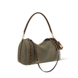 2026 Express MM Handbag Khaki Suede Calfskin M29230