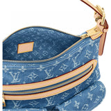 2026 Baggy Monogram Denim Tote Bag in Washed Blue Denim M27329