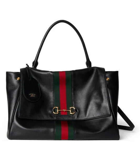 2026 Medium Black Premium Leather Paparazzo Handbag 875018 AAGIQ 1053