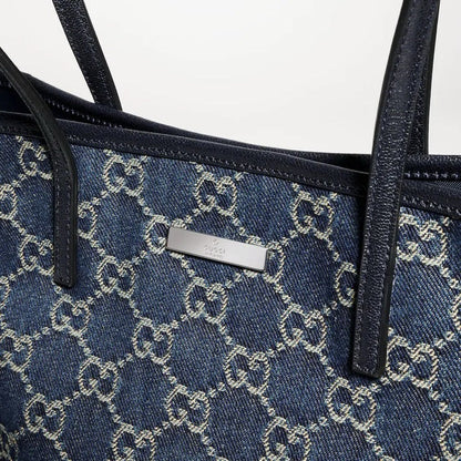 2026 Small Tote Bag (Dark Blue GG Denim) 875236 FAF8V 4042