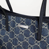 2026 Large Blue Washed GG Denim Tote Bag 874745 FAF8V 4042