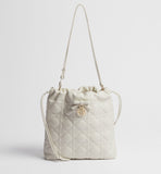 2026 Mini Bucket Bag Latte Woven Lambskin S2611OUQA_M030