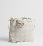 2026 Mini Bucket Bag Latte Woven Lambskin S2611OUQA_M030