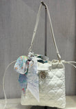 2026 Mini Bucket Bag Latte Woven Lambskin S2611OUQA_M030