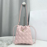 2026 Mini Bucket Bag Soupir Pink Cannage Lambskin S2611OUQA_M19N