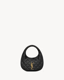 2026 Icarino Black Quilted Nappa Leather Handbag 851689AAANG1000