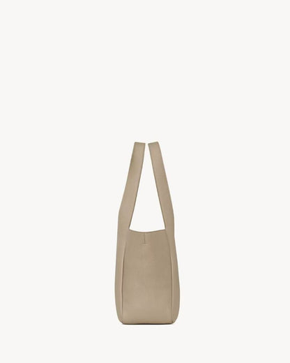 2026 Small LE 5 À 7 BEA Beige Deer Leather or Cowhide Tote Bag 779029AADUU1346