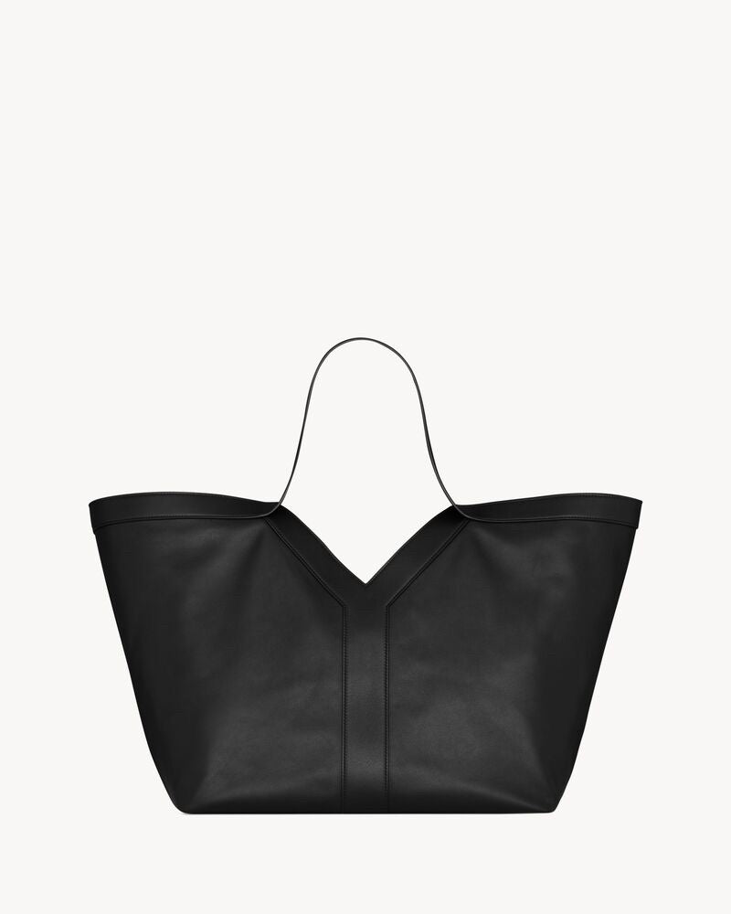 2026 Y Tote Bag, Black Grained Calfskin 817602AAEB31000