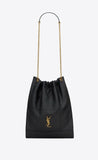2026 Jamie 4.3 Pochon Black Lambskin Drawstring Bucket Bag 781666AAB321000
