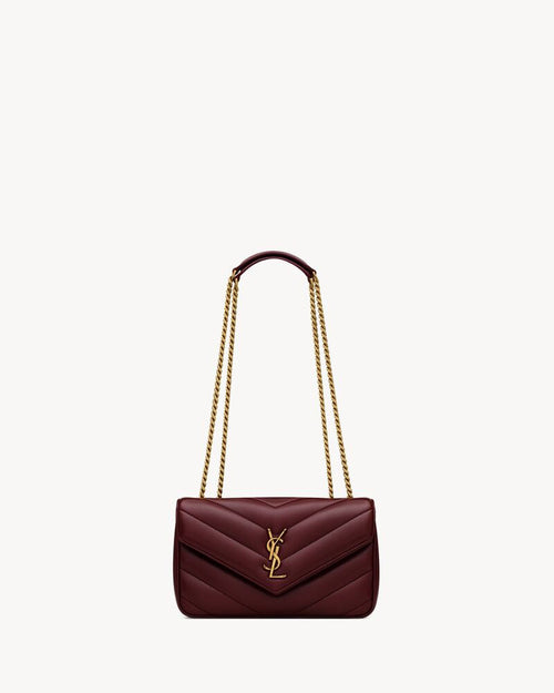 2026 Loulou Series SmallDeep Burgundy Lambskin Shoulder Bag 801437AAEAX6197