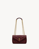 2026 Loulou Series SmallDeep Burgundy Lambskin Shoulder Bag 801437AAEAX6197