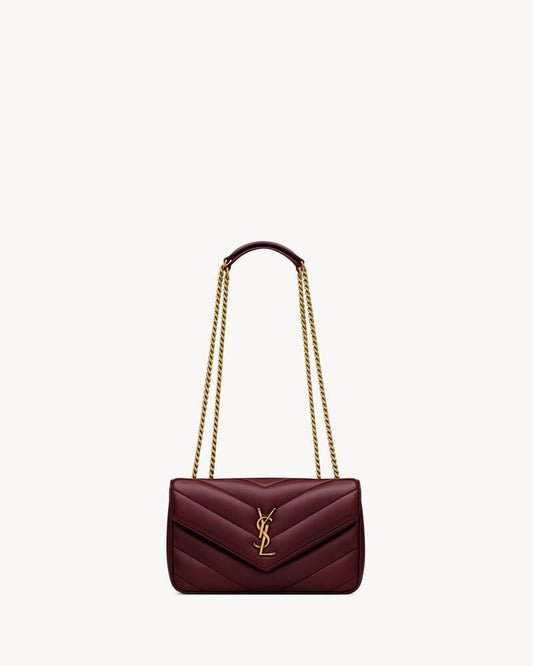 2026 Loulou Series Medium Deep Burgundy Lambskin Shoulder Bag 801439AAEAX6197