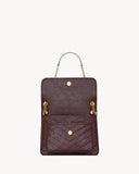 2026 Niki Medium Burgundy Vintage Leather Shoulder Bag 6331840EN076195