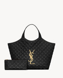2026 ICARE Black Quilted Lambskin Extra-Large Tote Bag 698651AAANG1000
