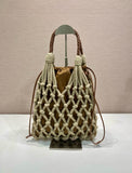 2026 Brown Medium-Sized Cotton Macramé Woven Bag 1BC111_2DI2_F04HU_V_OOR